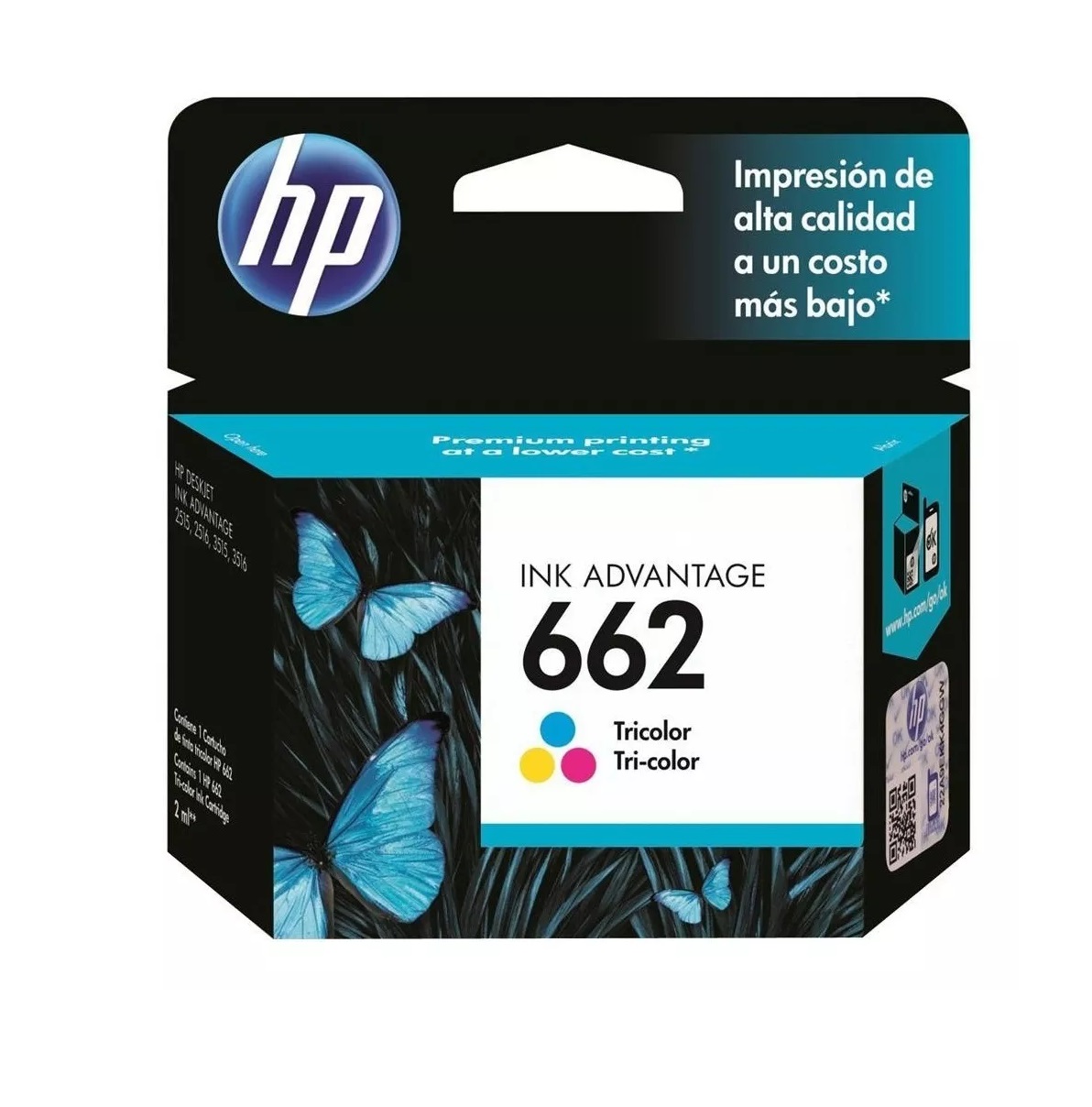 HP 662 Tri Colour Ink Cartridge-image