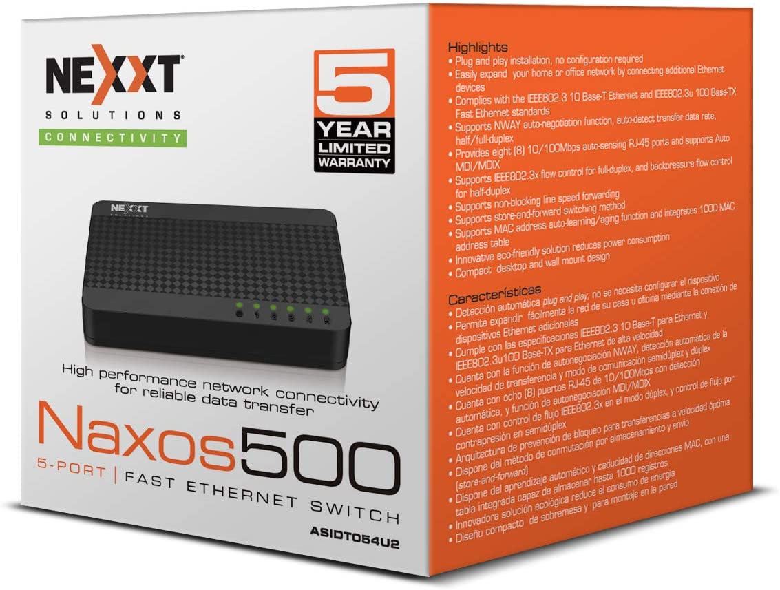 NEXXT 5 port 10/100 switch-image