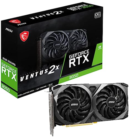 MSI Gaming GeForce RTX 3050 8GB GDRR6   Graphics Card-image