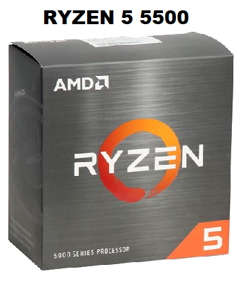 AMD Ryzen™ 5 5500 6-Core, 12-Thread Desktop Processor with Wraith Stealth Cooler-image