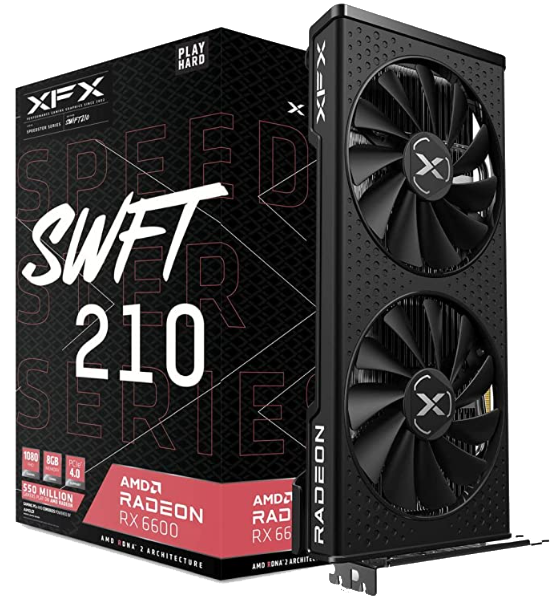 XFX Speedster SWFT 210 Radeon RX 6600 CORE Graphics card 8GB GDDR6-image