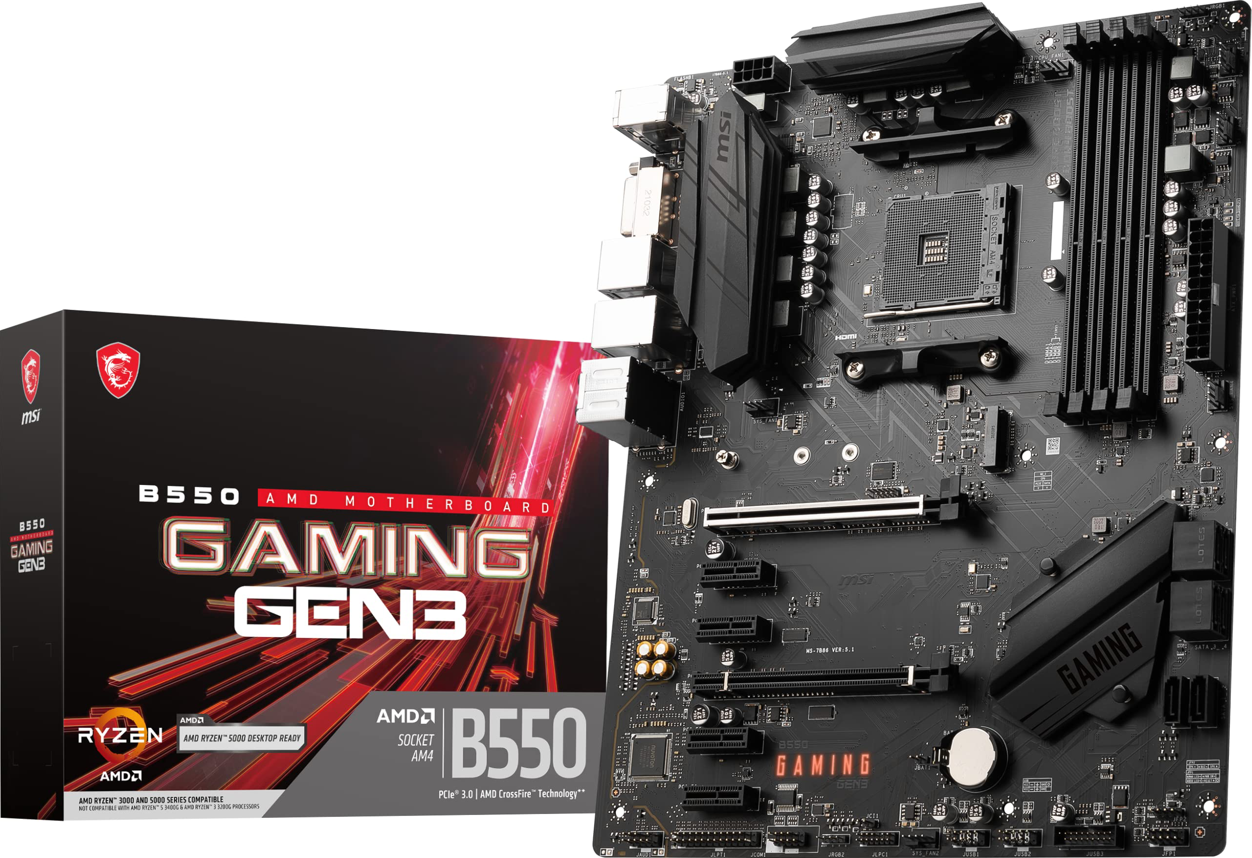 MSI B550 Gaming GEN3 Motherboard ( AMD Ryzen 5000/4000 Series Processors)-image